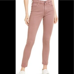 AG Adriano Goldschmied Farrah skinny ankle jean sulfur heirloom rose color